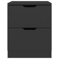 vidaXL Nachttisch Schwarz 40x40x50 cm Spanplatte 