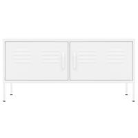 vidaXL Tv-meubel 105x35x50 cm staal wit