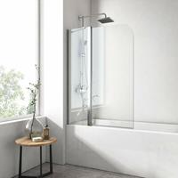 EMKE Badewannenfaltwand »EMKE 100x140cm Badewanne Duschwand schwingen mit fester Verkleidung mit NANO einfach-Reinigung Beschichtung Faltwand 6mm Sicherheitsglas«