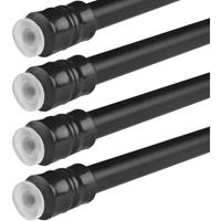 BESTLIVINGS Klemmstange mit Schraubtechnik ausziehbar, kein Bohren und kein Kleben schwarz 40 - 60 cm ( 4er Pack )