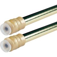 BESTLIVINGS Klemmstange mit Schraubtechnik ausziehbar, kein Bohren und kein Kleben gold - glanz 40 - 60 cm ( 2er Pack )