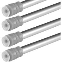 BESTLIVINGS Klemmstange mit Schraubtechnik ausziehbar, kein Bohren und kein Kleben silber - chrom matt 40 - 60 cm ( 4er Pack )