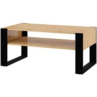 BIM FURNITURE Couchtisch NUKA F 110x60 cm, artisan eiche / schwarz