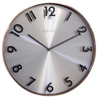 NeXtime Reflection 40 cm wandklok (Kleur: zilver/koper)