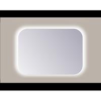 Sanicare Q-mirrors spiegel 80x60x3.5cm met verlichting Led warm white rechthoek inclusief sensor glas SAAWS.60080