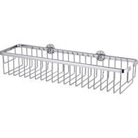 Tesa Aluxx Breed Doucherek enkel 13x46.3x9cm zonder boren Zelfklevend Verchroomd aluminium chroom 40206-00000-00