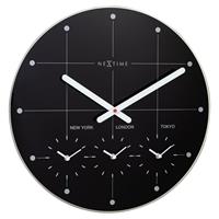 NeXtime Big City wandklok (Kleur: zwart)