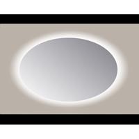 Sanicare Q-mirrors spiegel 100x70x3.5cm met verlichting Led warm white Ovaal glas SOAW.70100