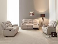 Mobistoxx Relaxzetel manueel set DERBY 1+2+3 plaatsen stof Baugy