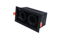 LT-Luce Inbouwspot Tavira Zwart GU10 2 Lichts