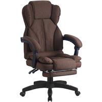 TRISENS Schreibtischstuhl Bürostuhl Gamingstuhl Racing Chair Chefsessel mit Fußstütze, Braun