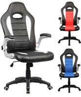 VCM Bürostuhl Drehstuhl Schreibtischstuhl Chefsessel Racing Sportsitz Nicalo schwarz/blau