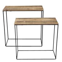 Clayre & Eef | Set van 2 sidetables Santo