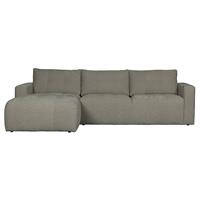 Vtwonen Bank Bar Chaise longue geweven stof links warm grijs