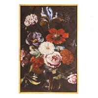 Clayre & Eef Rode Schilderij met bloemen 40*3*60 cm 50618
