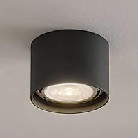 Arcchio LED plafondspot Mabel, rond, donkergrijs