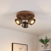 Lindby Rubinjo plafondspot, 3-lamps rond