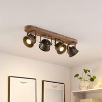 Lindby Rubinjo plafondspot, 4-lamps lang