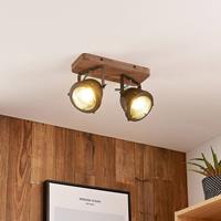 Lindby Farovi plafondspot zwart, 2-lamps