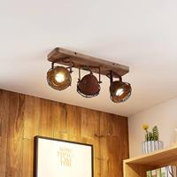 Lindby Farovi plafondspot roest, 3-lamps