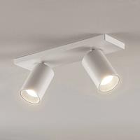 Arcchio Brinja plafondspot, hoekig, wit, 2-lamps