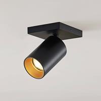 Arcchio Brinja spot, hoekig, zwart-goud 1-lamp