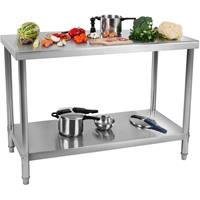 Royal Catering Roestvrij stalen werktafel - 100 x 70 cm - 95 kg capaciteit