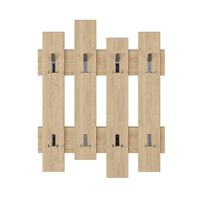 decortie Wave Wandgarderobe - Eiche - Eiche hell