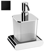 Sapho Flori Zeepdispenser zwart/satijnglas