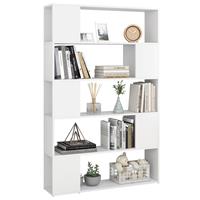 vidaXL Boekenkast/kamerscherm 100x24x155 cm spaanplaat wit