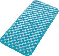 Aqualine Geo Rubber badmat antislip 36x71 cm blauw