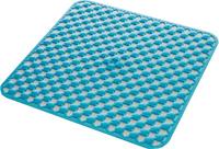 Aqualine Geo Rubberen antislip Douchemat 53x53cm blauw