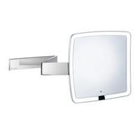 Smedbo Outline Vergrotingsspiegel draaibaar wandmodel LED vierkant 20cm 7x USB Chroom FK492EP