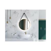 TALOS Gold Light Badspiegel, Dekospiegel, rund, Ã 50 cm - Badezimmerspiegel - hinterleuchtete mit LED Beleuchtung in neutralweiÃŸ - gold