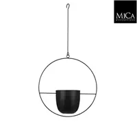 Mica Decorations Muurhanger dexter zwart maat in cm: 24 x 14 x 52