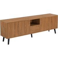 [EN.CASA] Fernsehtisch Hedemora 140x30x45,5 cm Dunkler Holzton
