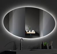 Gliss Design Oval spiegel met LED-verlichting en verwarming 160x100cm