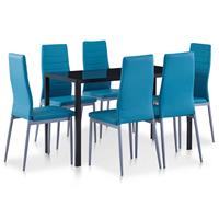 7-delige Eethoek Blauw