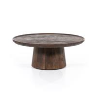 Eleonora Ronde Salontafel Ron Mangohout - Bruin, 80cm