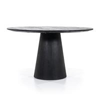 Eleonora Ronde Eettafel Aron Mangohout - Zwart, 130cm