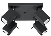 Sollux  Leuchten MERIDA 4 Plafond Schwarz, SL.0102