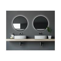 TALOS Black Hole Light Badspiegel, Dekospiegel, rund, Ã 60 cm - Badezimmerspiegel - hinterleuchtete mit LED Beleuchtung in neutralweiÃŸ - schwarz - 