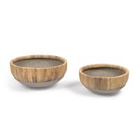 Kave Home Pot Tirsa Naturel/Grijs, Set van 2 stuks