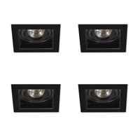 KS Verlichting Set Axl inbouwspots 4 stuks zwart