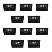 KS Verlichting Set Axl inbouwspots 10 stuks zwart