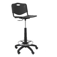 PIQUERAS Y CRESPO Schwarzer PVC-Hocker Robledo