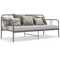 VIDAXL Schlafsofa Bettgestell Metall 90x200cm Grau - Grau - 