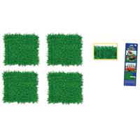 Papieren knutsel grasmat 4 stuks -