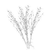 Shoppartners 2x stuks zilveren glitter kunstbloemen kunsttak 76 cm met LED verlichting -