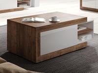 Mobistoxx Salontafel SINO 1 deur eik/hoogglans wit